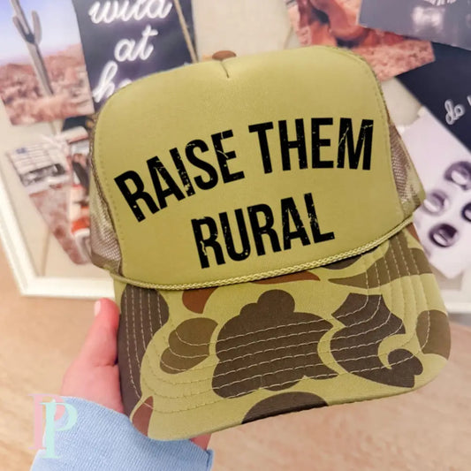 Raise Them Rural Hat DTF Transfer