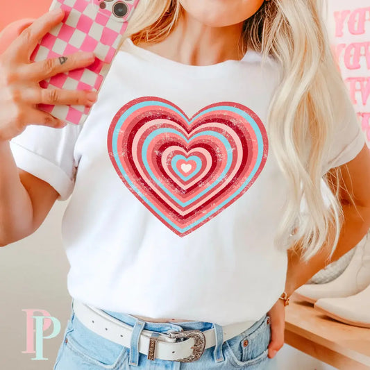 Retro Heart DTF Transfer