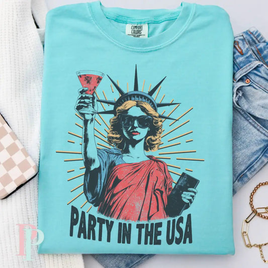 Retro Party In The USA Comfort Color Graphic Tee