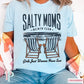 Salty Moms Beach Club Comfort Color Graphic Tee CHAMBRAY / SMALL