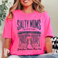 Salty Moms Beach Club Comfort Color Graphic Tee NEON PINK / SMALL