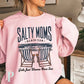 Salty Moms Beach Club Crewneck Sweatshirt Pink / Small