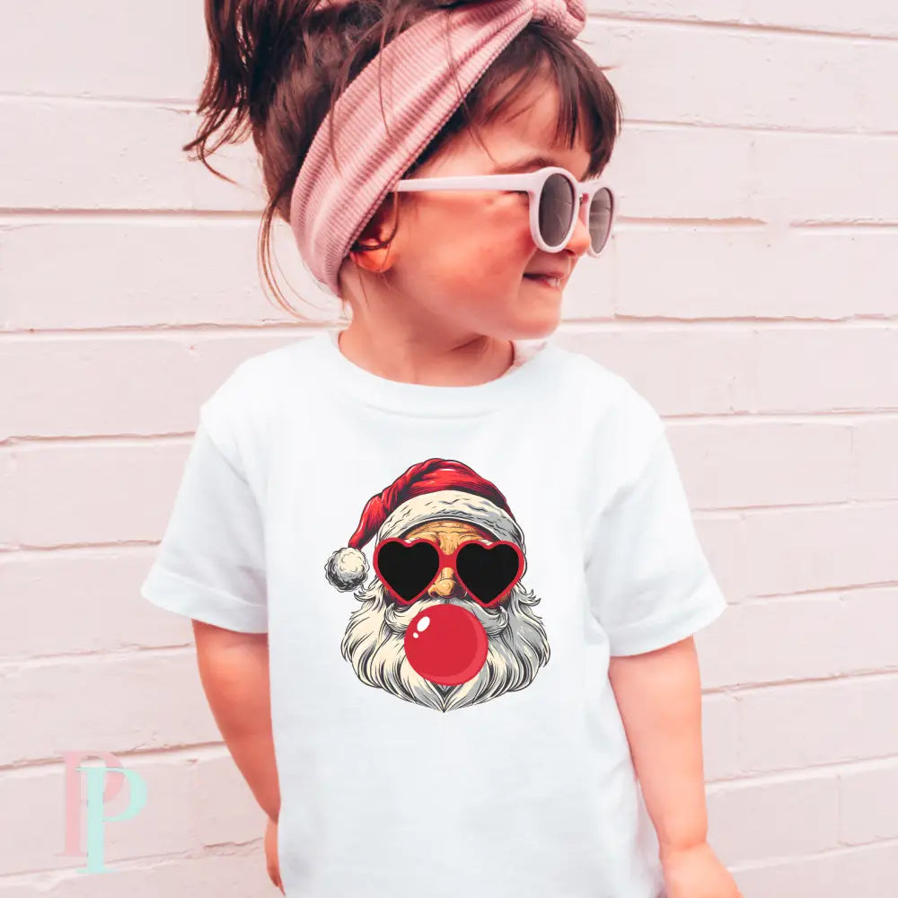 Santa Red Sunglasses Toddler DTF Transfer