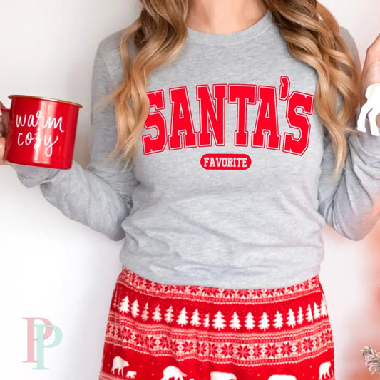 Santa’s Favorite Long Sleeve Graphic Tee