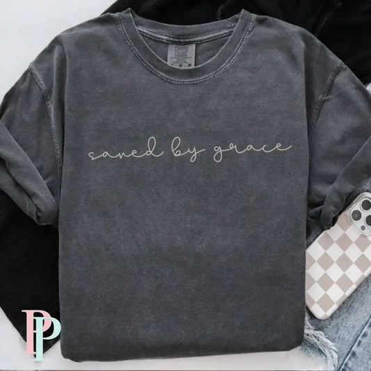 Saved By Grace Comfort Color Graphic Tee