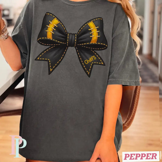 Sequoyah Chiefs Cheer Bow Comfort Color Graphic Tee