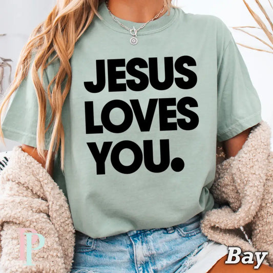 SHIPS 5/9 Jesus Loves You Screen Print Transfer