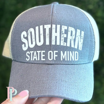 Southern State Of Mind Denim Blue Trucker Hat
