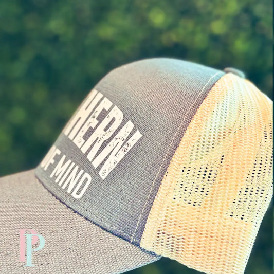 Southern State Of Mind Denim Blue Trucker Hat