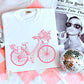Spring Bicycle Screen Print Transfer