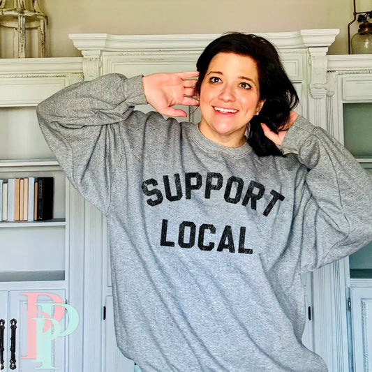 Support Local Gildan Graphic Crewneck