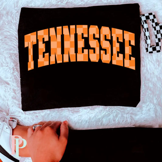 Tennessee Checkered Comfort Color Graphic Tee
