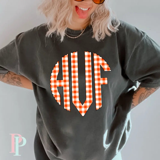 Tennessee Orange Comfort Color Monogram Graphic Tee