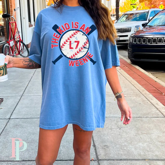 The Kid Is A Weenie Comfort Color Graphic Tee