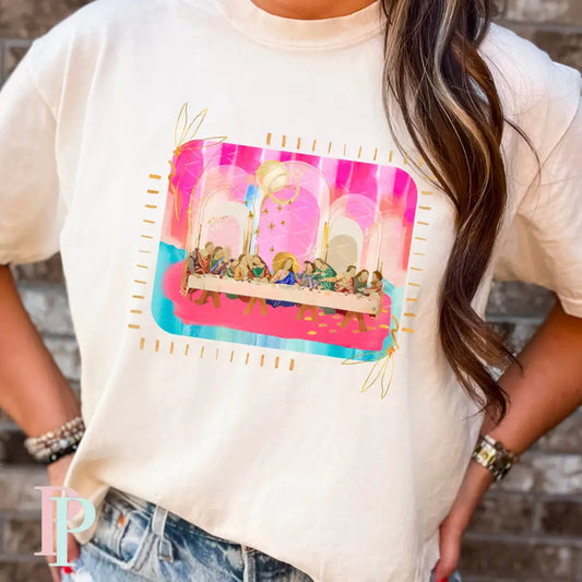 The Last Supper Comfort Color Graphic Tee SMALL / IVORY