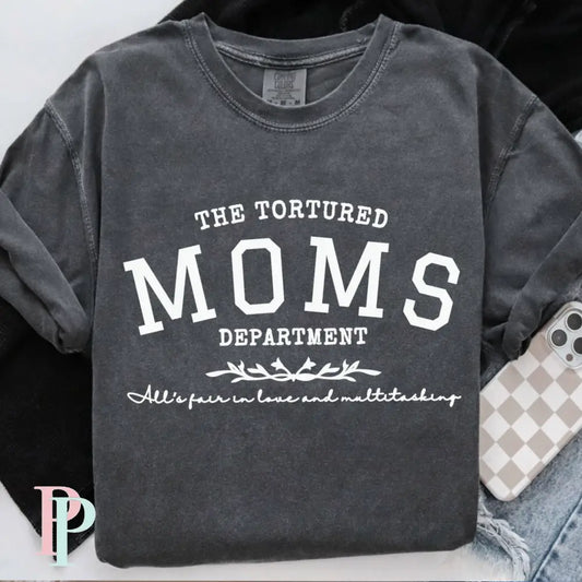 The Tortured Moms Department Comfort Color Graphic Tee