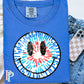 Tie Dye Preppy Face Comfort Color Graphic Tee