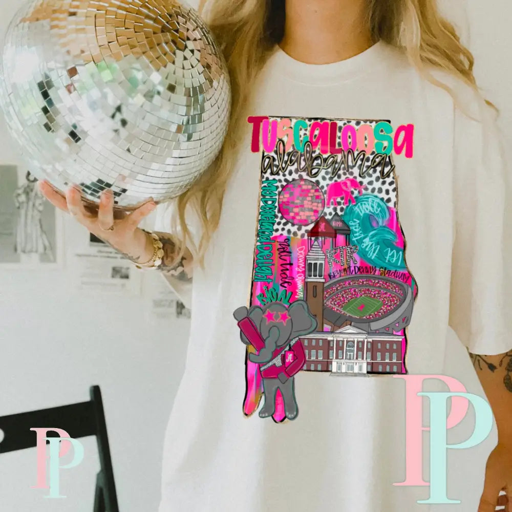 Tuscaloosa Comfort Color Graphic Tee