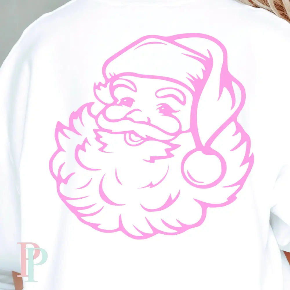 Vintage Santa Screen Print Transfer
