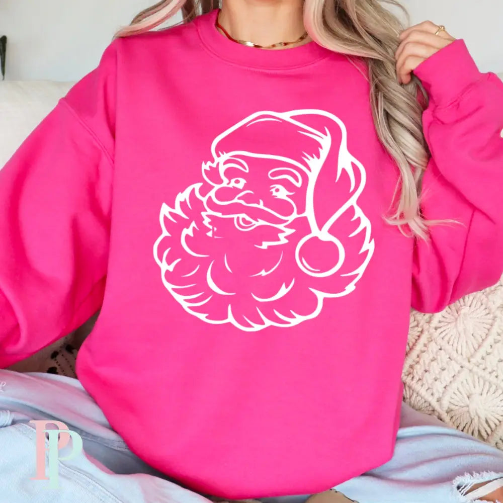 Vintage Santa Screen Print Transfer