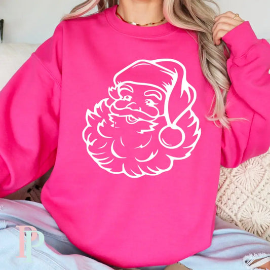 Vintage Santa Screen Print Transfer
