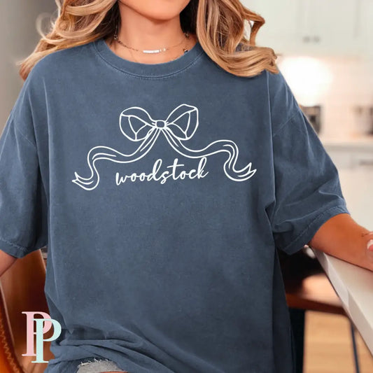 Woodstock Wolverines Coquette Bow Comfort Color Graphic Tee
