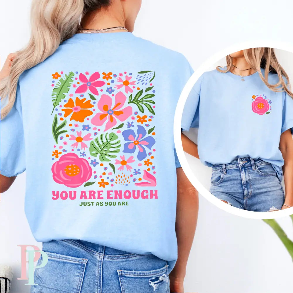 You Are Enough Just As You Are Pocket Included DTF Transfer