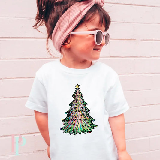 Youth Watercolor Christmas Tree DTF Transfer